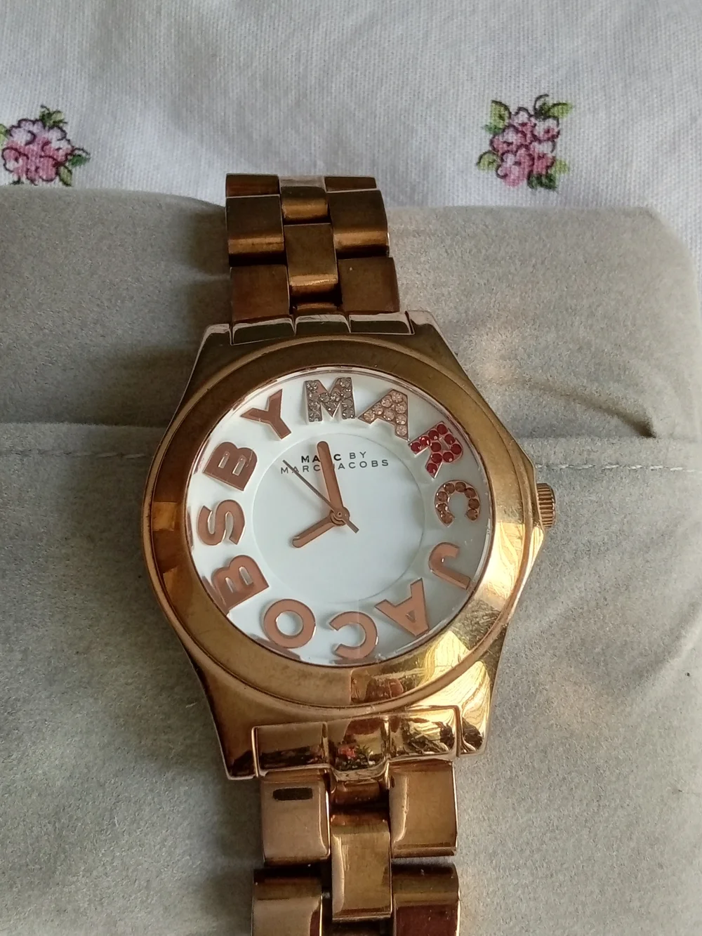 Marc by Marc Jacobs Henry Rose Gold Crystal Letter Dial Watch MBM3118